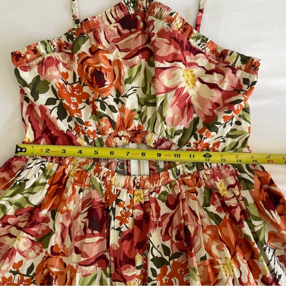 NWT Petal & Pup Seven Wonders Madeira Orange Floral Cutout Maxi Dress - Picture 14 of 17